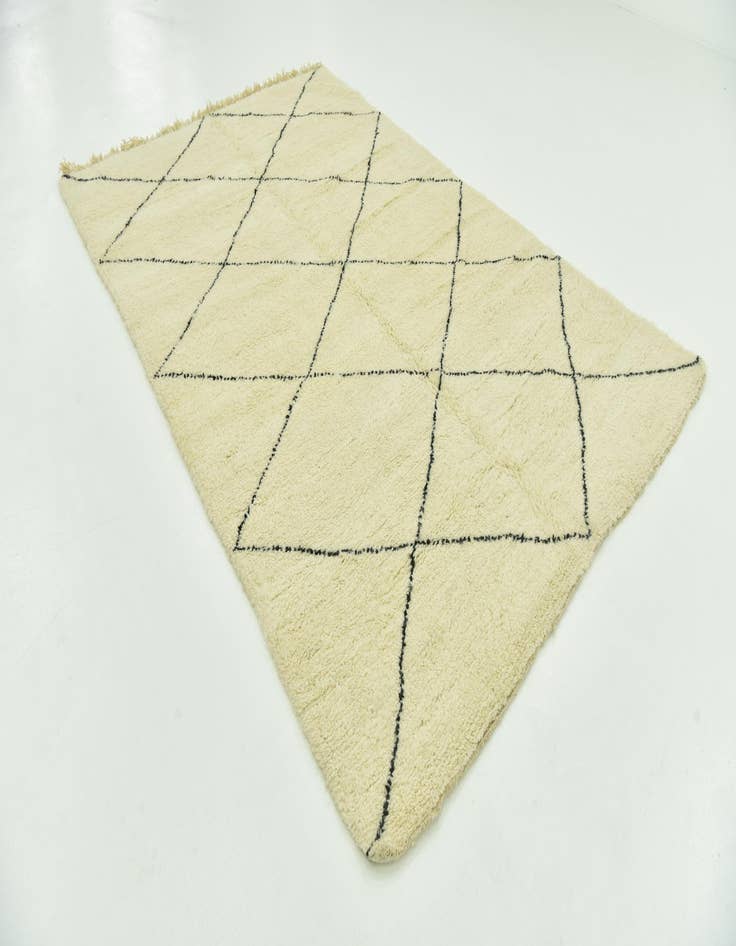 Detail image of  6' 6 x 9' 10  Hand Knotted Moroccan Wool Rug