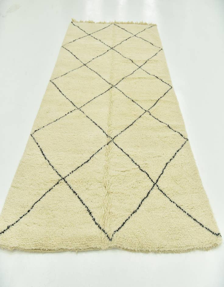 Detail image of  6' 6 x 9' 10  Hand Knotted Moroccan Wool Rug