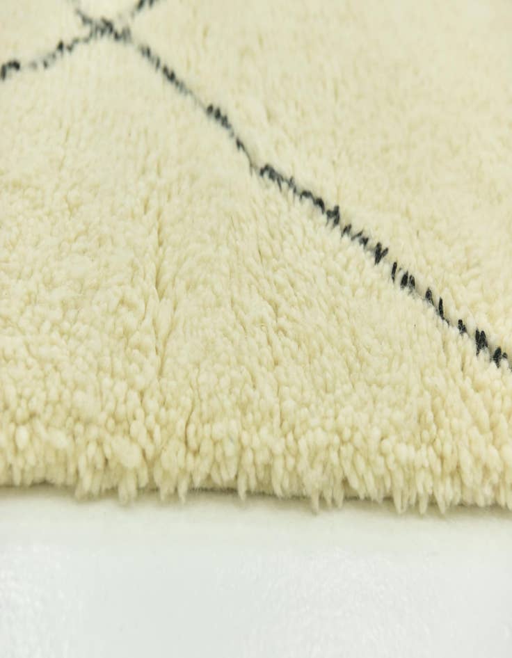 Detail image of  6' 6 x 9' 10  Hand Knotted Moroccan Wool Rug