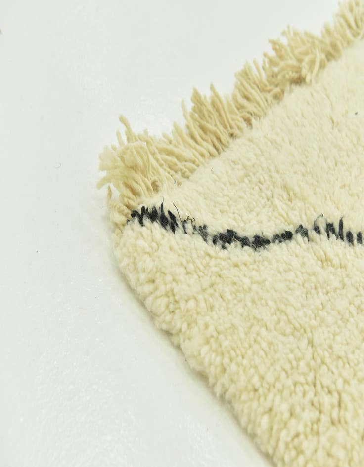 Detail image of  6' 6 x 9' 10  Hand Knotted Moroccan Wool Rug