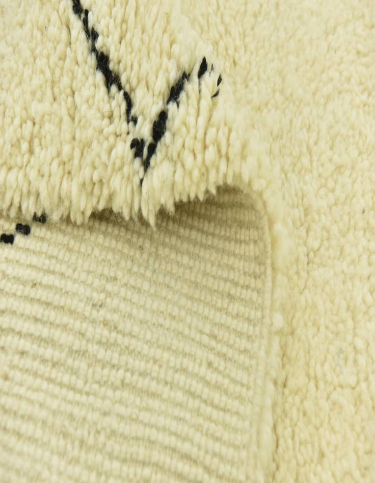 Detail image of  6' 6 x 9' 10  Hand Knotted Moroccan Wool Rug