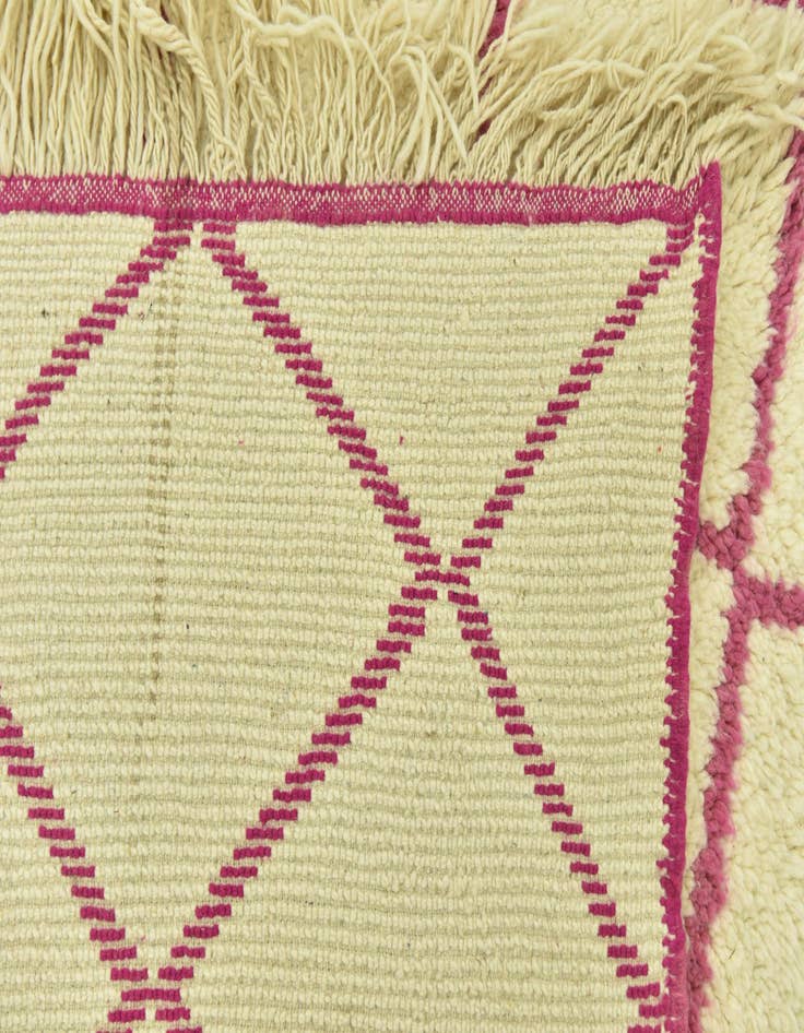 Detail image of  5' 6 x 8' 6  Hand Knotted Moroccan Wool Rug