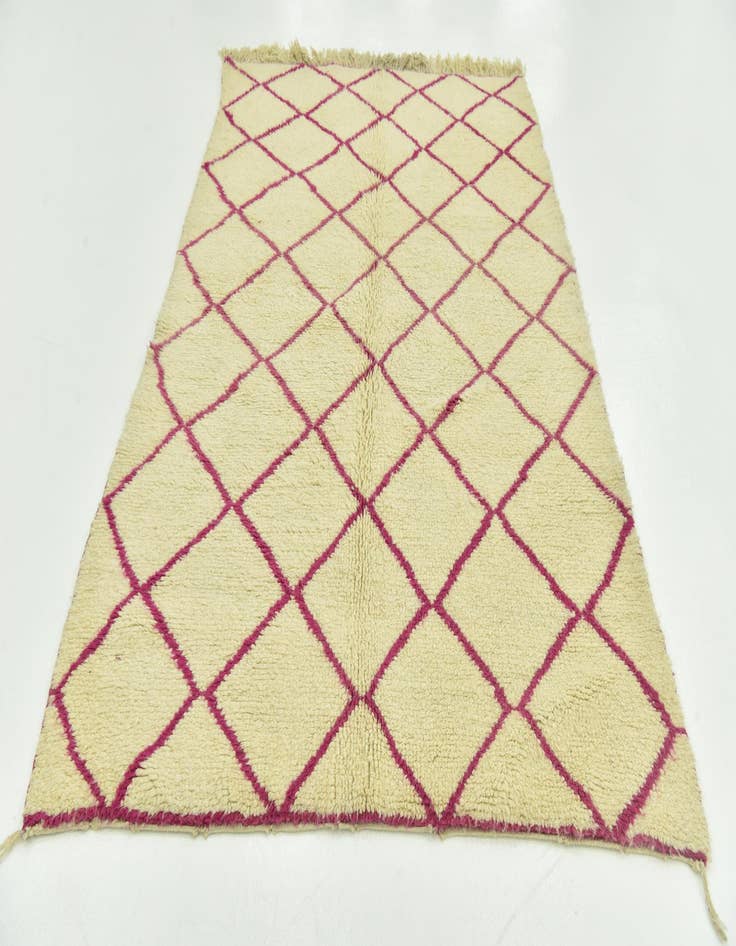 Detail image of  5' 6 x 8' 6  Hand Knotted Moroccan Wool Rug