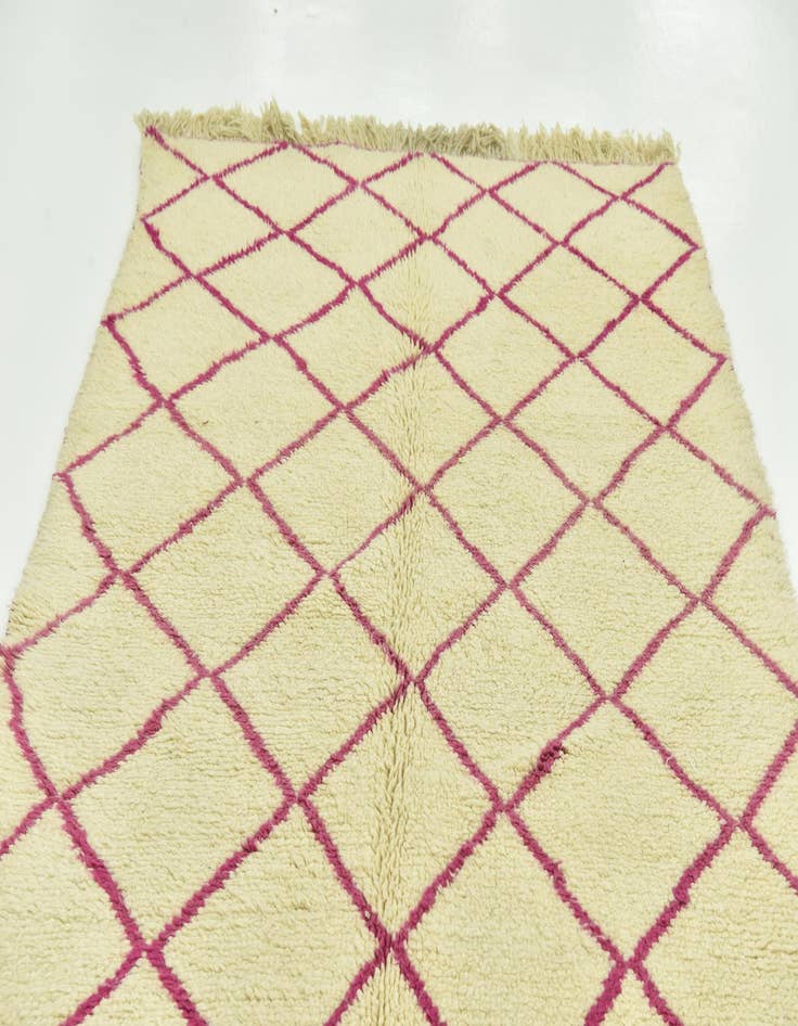 Detail image of  5' 6 x 8' 6  Hand Knotted Moroccan Wool Rug