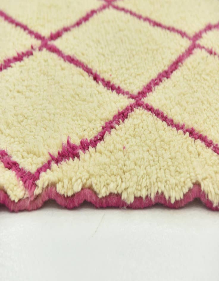 Detail image of  5' 6 x 8' 6  Hand Knotted Moroccan Wool Rug