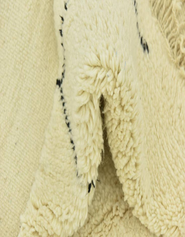 Detail image of  6' 4 x 10'  Hand Knotted Moroccan Wool Rug