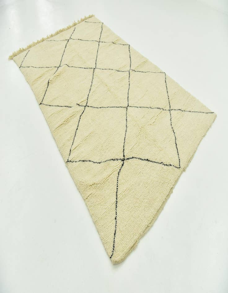 Detail image of  6' 4 x 10'  Hand Knotted Moroccan Wool Rug