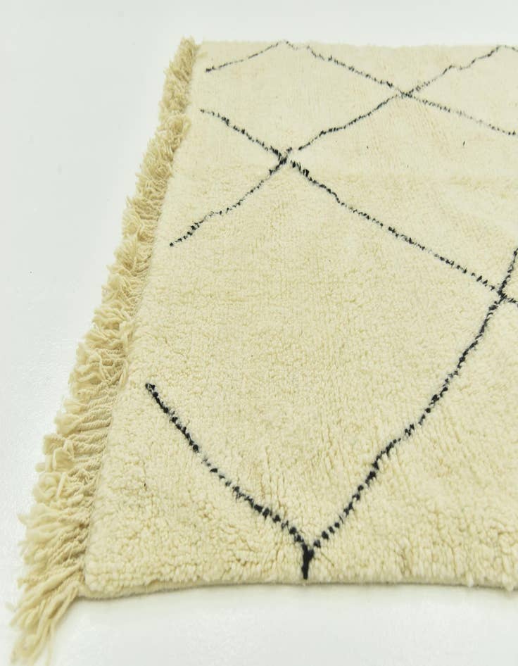 Detail image of  6' 4 x 10'  Hand Knotted Moroccan Wool Rug