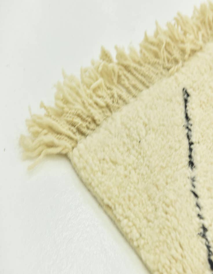 Detail image of  6' 4 x 10'  Hand Knotted Moroccan Wool Rug