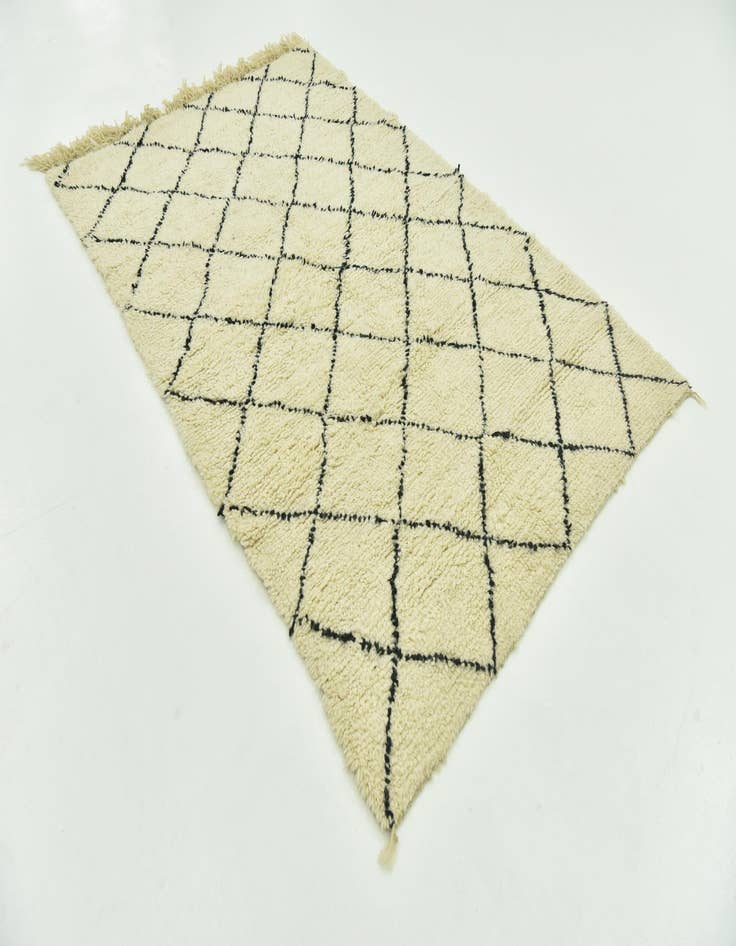 Detail image of  5' 3 x 8'  Hand Knotted Moroccan Wool Rug