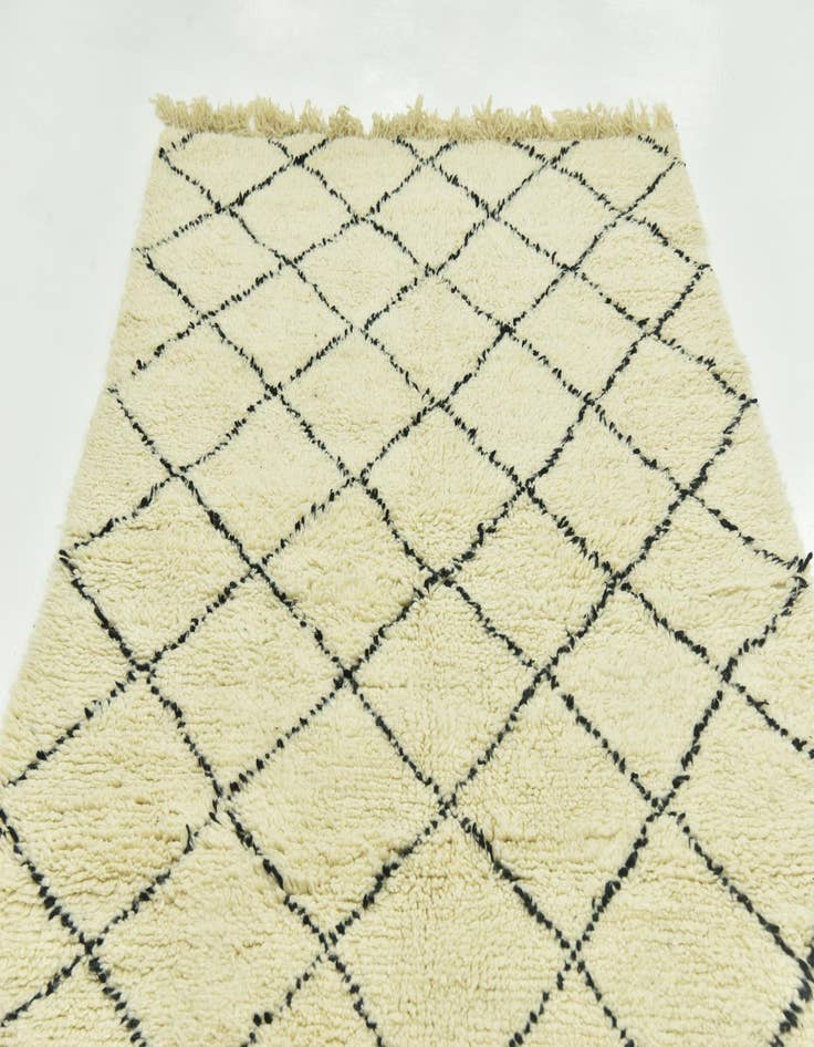 Detail image of  5' 3 x 8'  Hand Knotted Moroccan Wool Rug