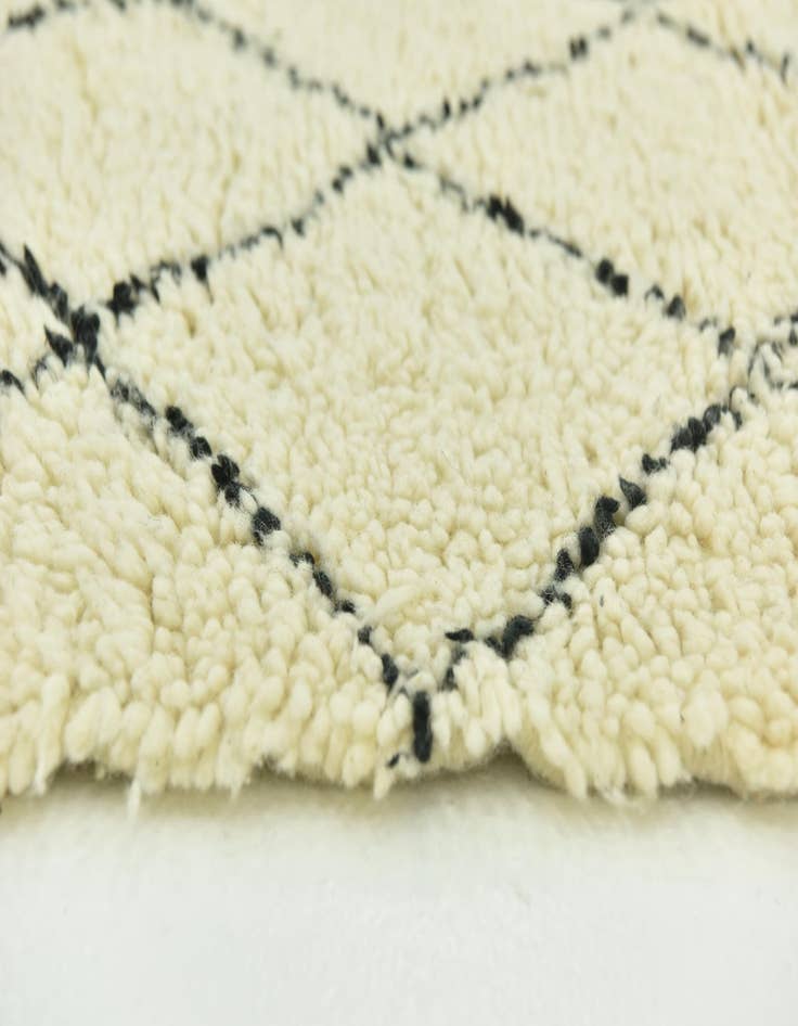 Detail image of  5' 3 x 8'  Hand Knotted Moroccan Wool Rug