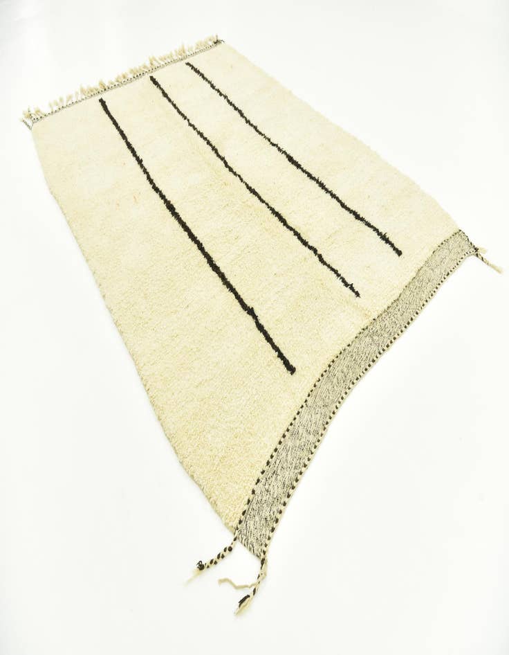 Detail image of  7' x 10'  Hand Knotted Moroccan Wool Rug