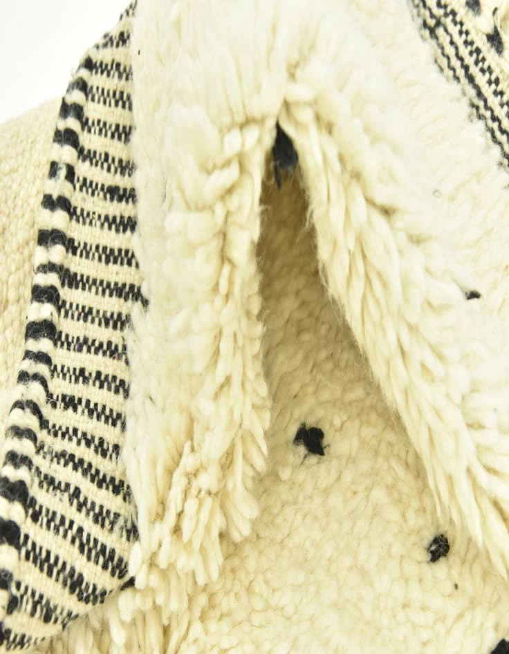 Detail image of  3' 8 x 5' 7  Hand Knotted Moroccan Wool Rug