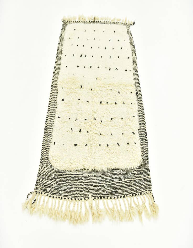 Detail image of  3' 8 x 5' 7  Hand Knotted Moroccan Wool Rug