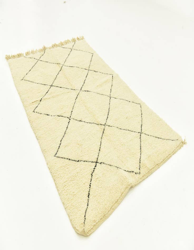 Detail image of  5' 2 x 8' 1  Hand Knotted Moroccan Wool Rug