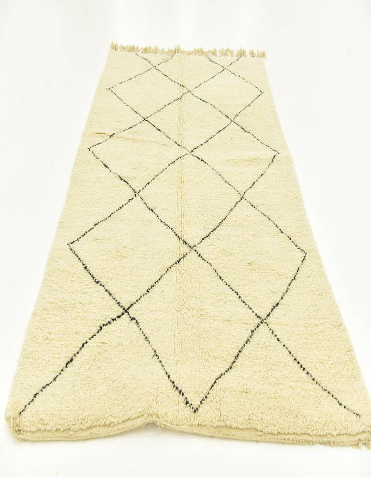 Detail image of  5' 2 x 8' 1  Hand Knotted Moroccan Wool Rug