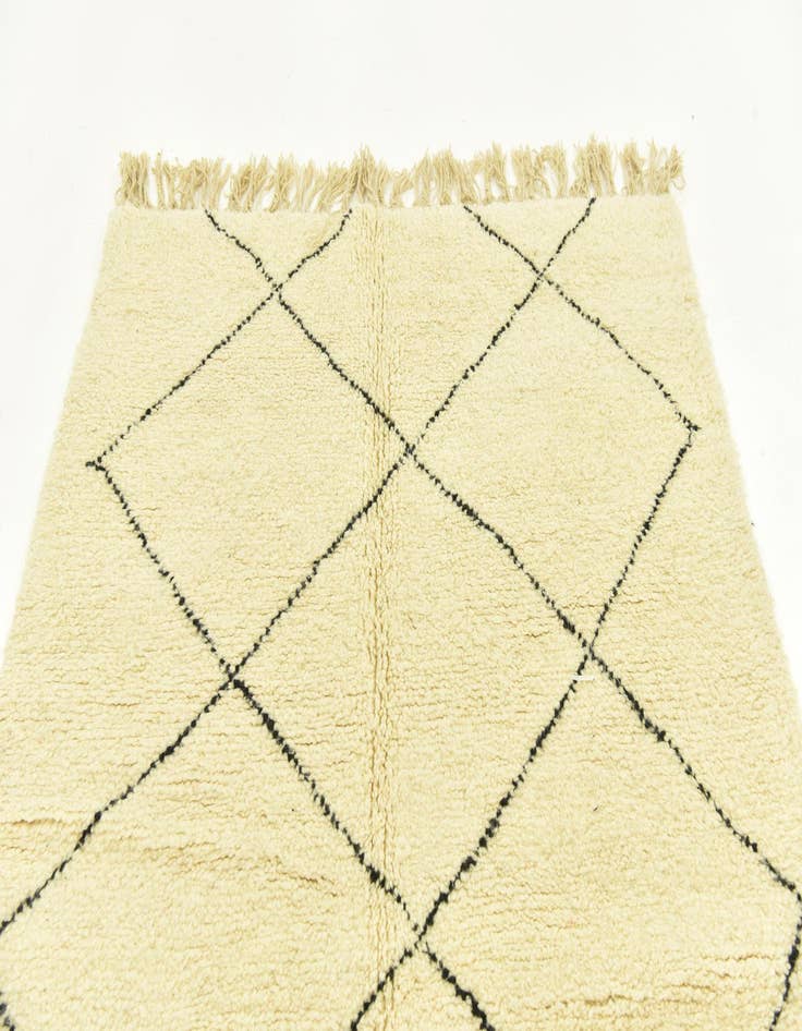 Detail image of  5' 2 x 8' 1  Hand Knotted Moroccan Wool Rug