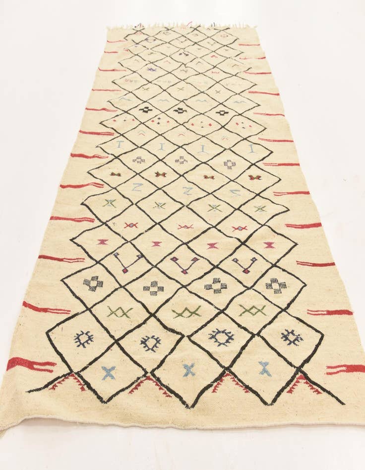 Detail image of  6' 1 x 9' 9  Hand Knotted Moroccan Wool Rug