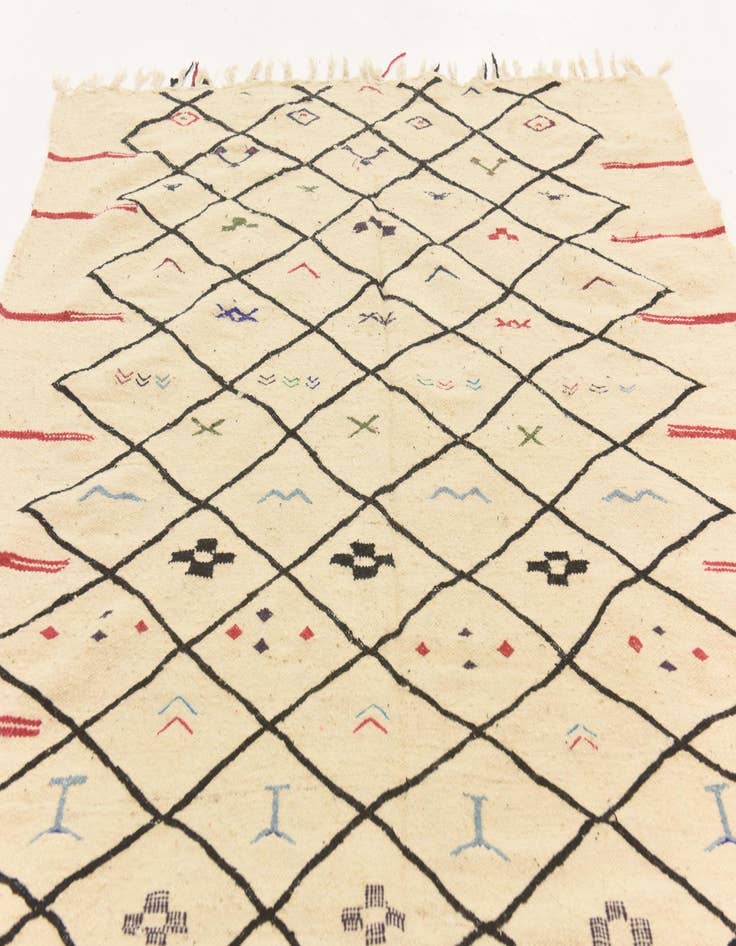 Detail image of  6' 1 x 9' 9  Hand Knotted Moroccan Wool Rug