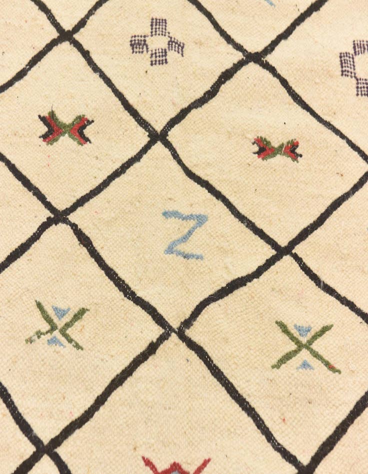 Detail image of  6' 1 x 9' 9  Hand Knotted Moroccan Wool Rug