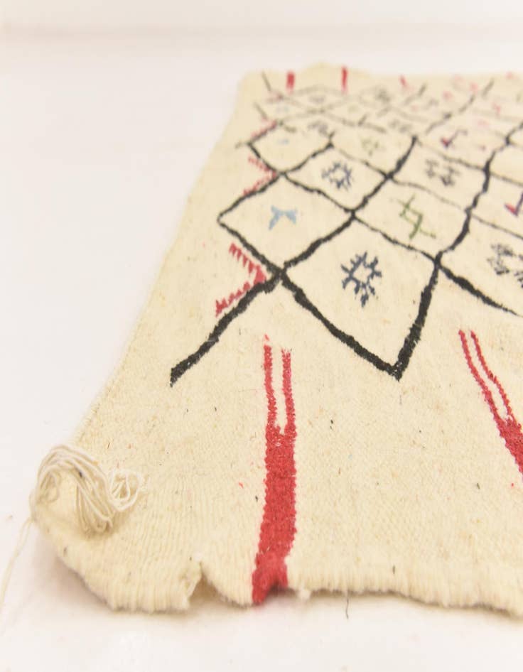 Detail image of  6' 1 x 9' 9  Hand Knotted Moroccan Wool Rug