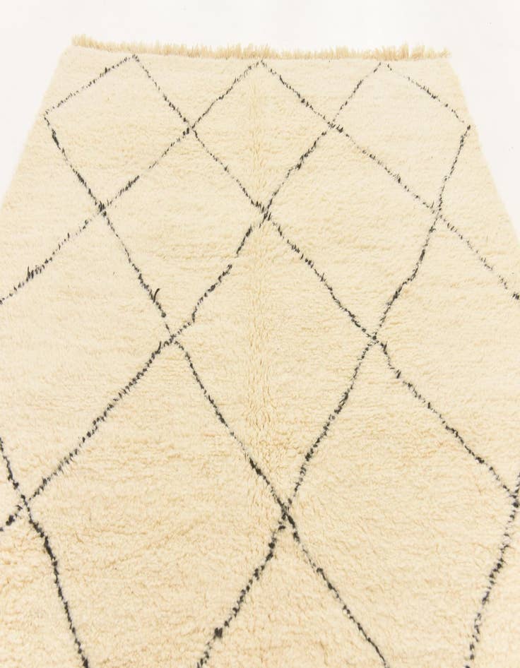 Detail image of  6' 10 x 10' 6  Hand Knotted Moroccan Wool Rug