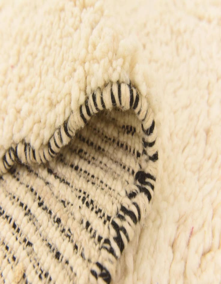 Detail image of  5' 7 x 8' 2  Hand Knotted Moroccan Wool Rug