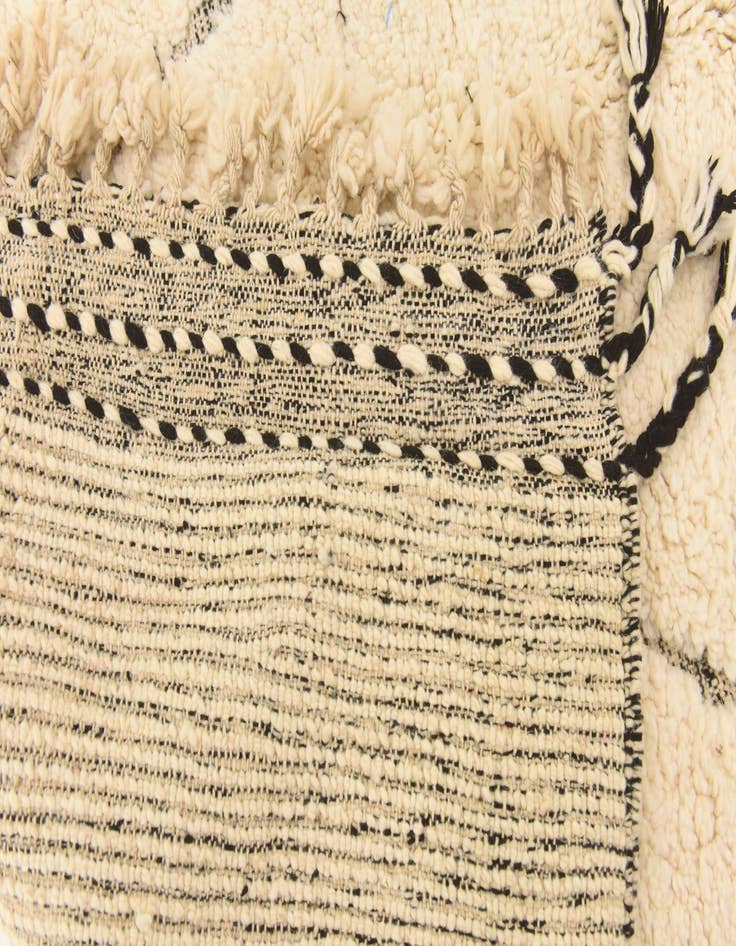 Detail image of  5' 7 x 8' 2  Hand Knotted Moroccan Wool Rug