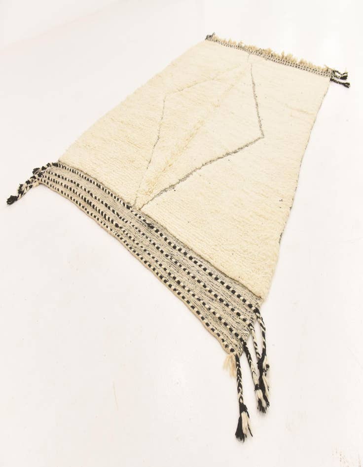 Detail image of  5' 7 x 8' 2  Hand Knotted Moroccan Wool Rug