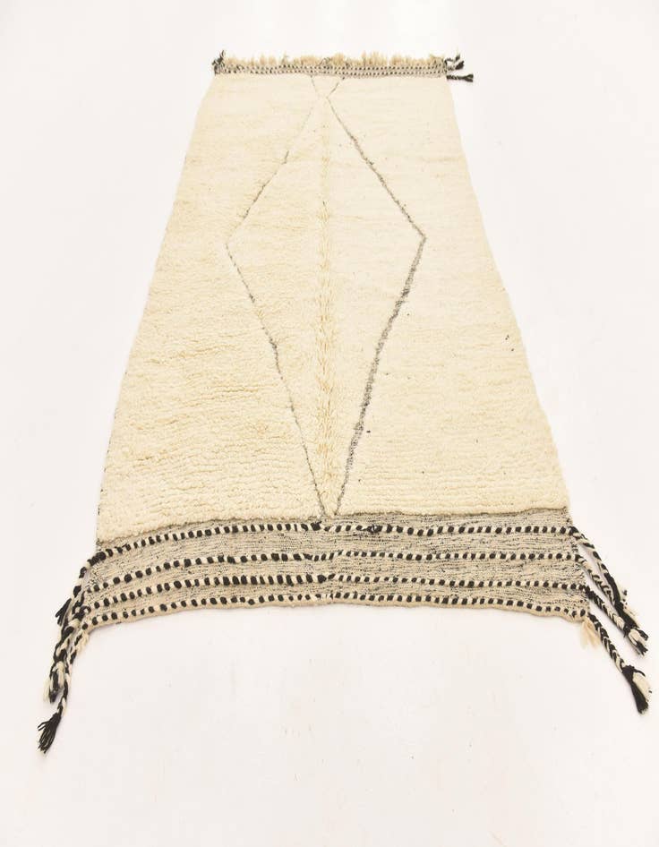 Detail image of  5' 7 x 8' 2  Hand Knotted Moroccan Wool Rug