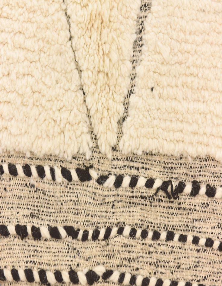 Detail image of  5' 7 x 8' 2  Hand Knotted Moroccan Wool Rug