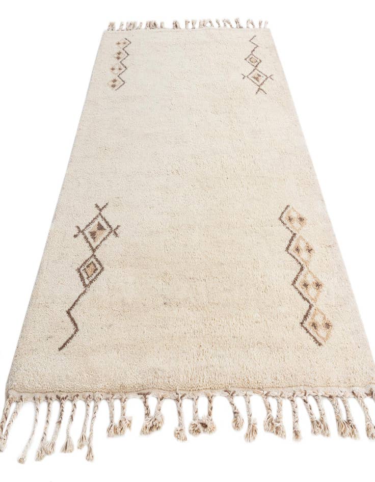 Detail image of  5' 8 x 8'  Hand Knotted Moroccan Wool Rug