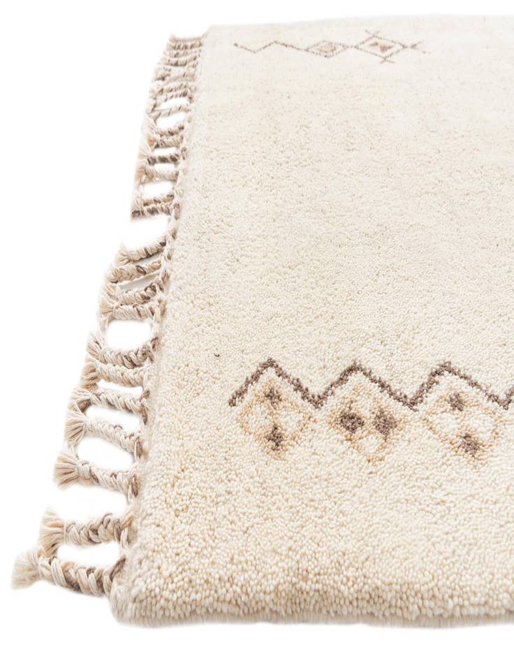 Detail image of  5' 8 x 8'  Hand Knotted Moroccan Wool Rug