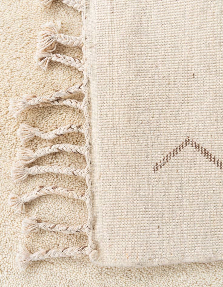 Detail image of  5' 8 x 8'  Hand Knotted Moroccan Wool Rug