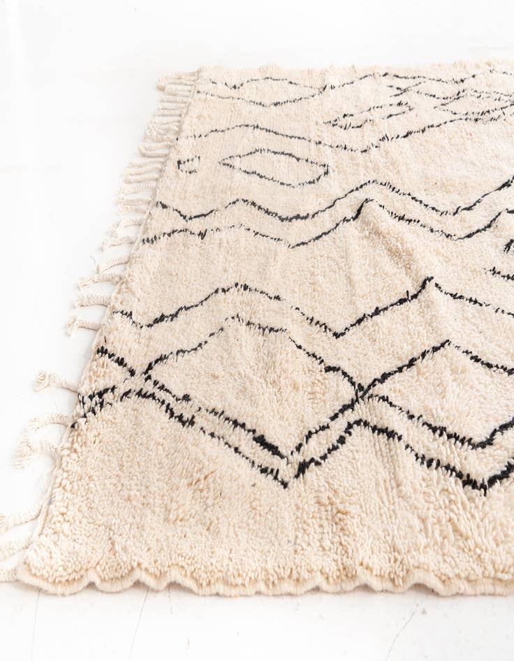 Detail image of  6' 3 x 9' 5  Hand Knotted Moroccan Wool Rug