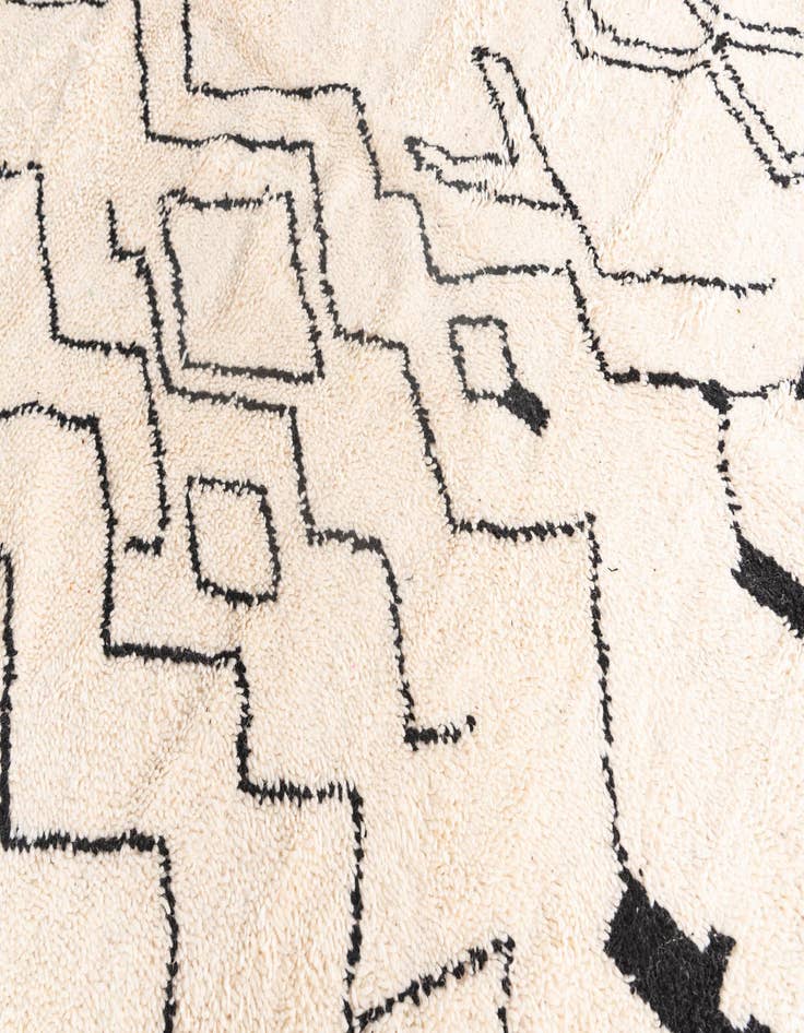 Detail image of  6' 3 x 9' 5  Hand Knotted Moroccan Wool Rug