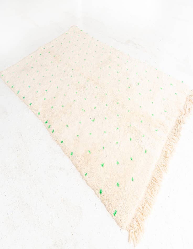 Detail image of  5' 2 x 8'  Hand Knotted Moroccan Wool Rug