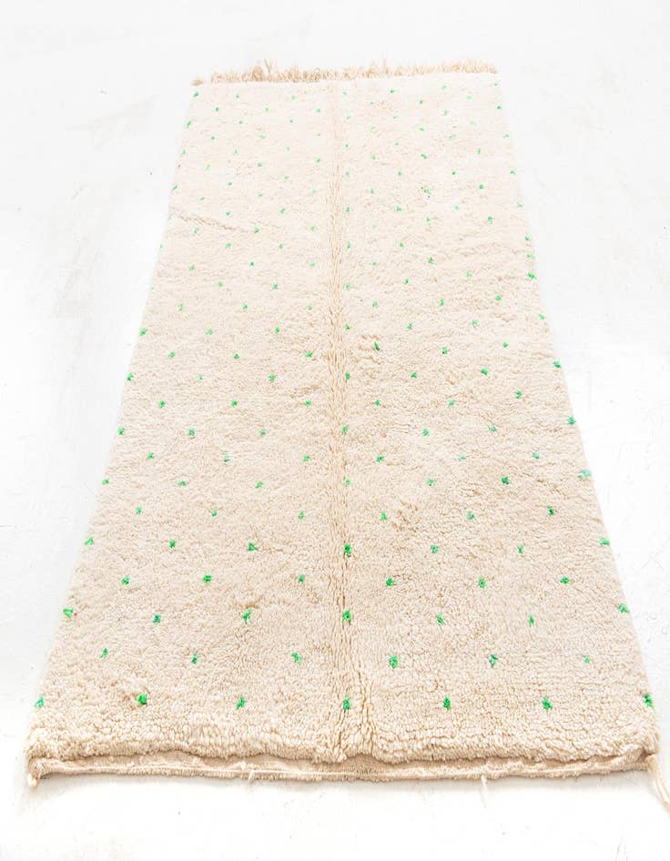 Detail image of  5' 2 x 8'  Hand Knotted Moroccan Wool Rug