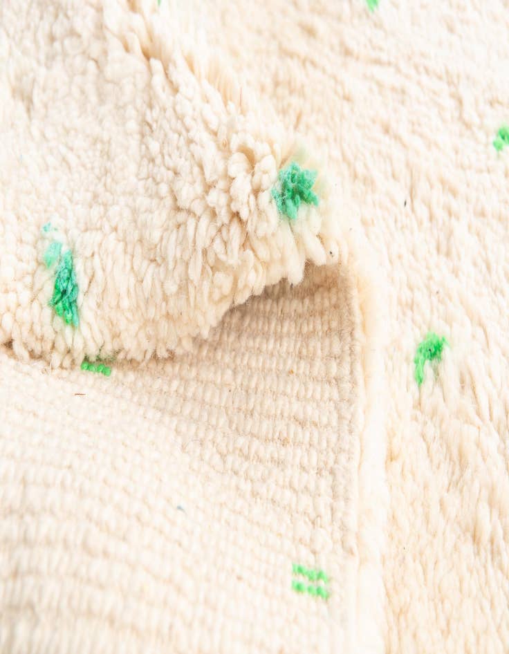 Detail image of  5' 2 x 8'  Hand Knotted Moroccan Wool Rug