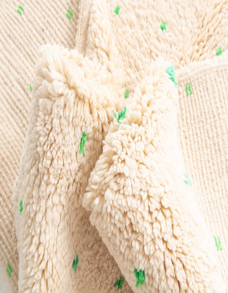 Detail image of  5' 2 x 8'  Hand Knotted Moroccan Wool Rug