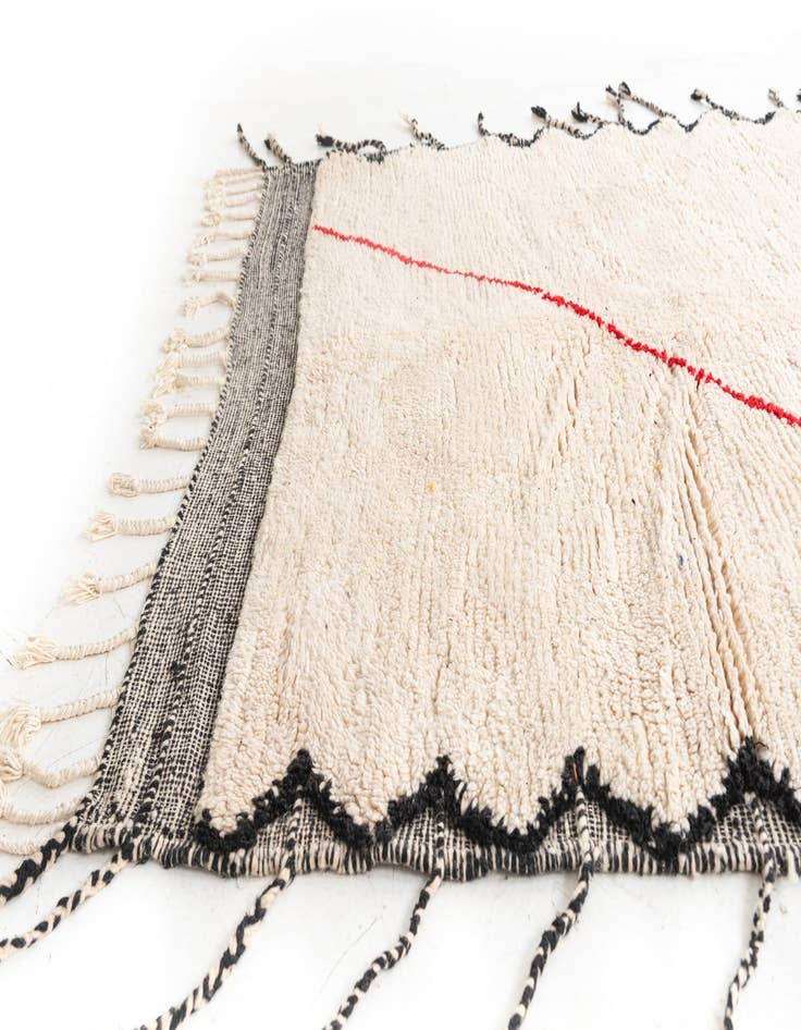 Detail image of  5' 3 x 8'  Hand Knotted Moroccan Wool Rug