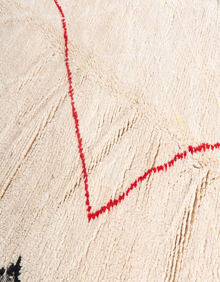 Detail image of  5' 3 x 8'  Hand Knotted Moroccan Wool Rug