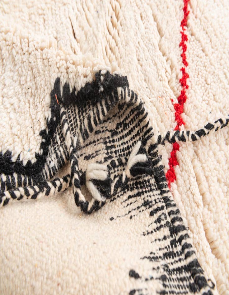 Detail image of  5' 3 x 8'  Hand Knotted Moroccan Wool Rug