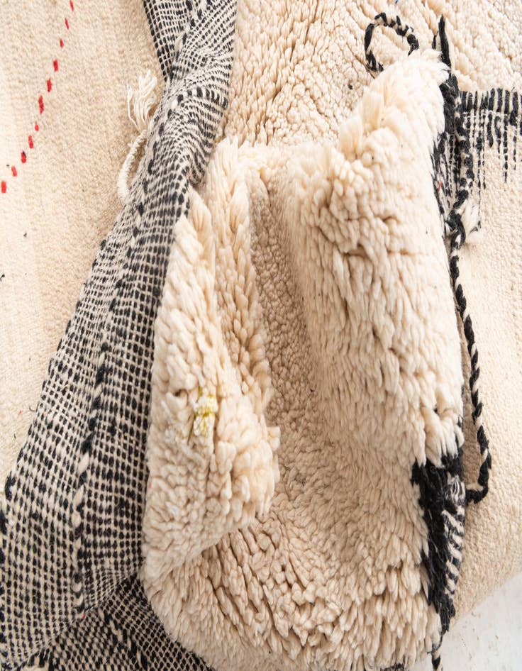 Detail image of  5' 3 x 8'  Hand Knotted Moroccan Wool Rug