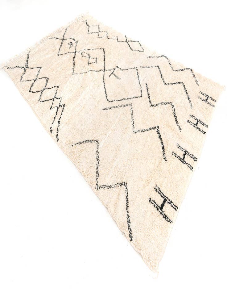 Detail image of  6' 3 x 9' 5  Hand Knotted Moroccan Wool Rug