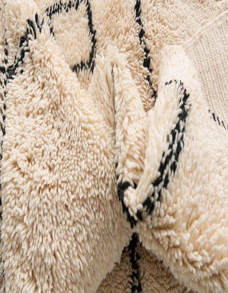 Detail image of  6' 3 x 9' 5  Hand Knotted Moroccan Wool Rug