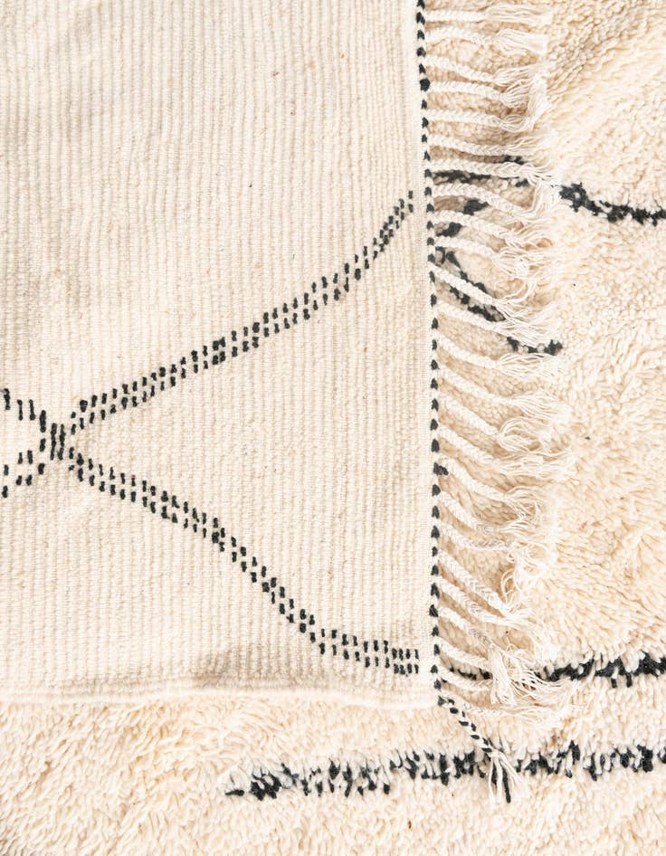 Detail image of  6' 3 x 9' 5  Hand Knotted Moroccan Wool Rug