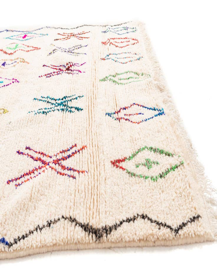 Detail image of  6' 6 x 9' 4  Hand Knotted Moroccan Wool Rug