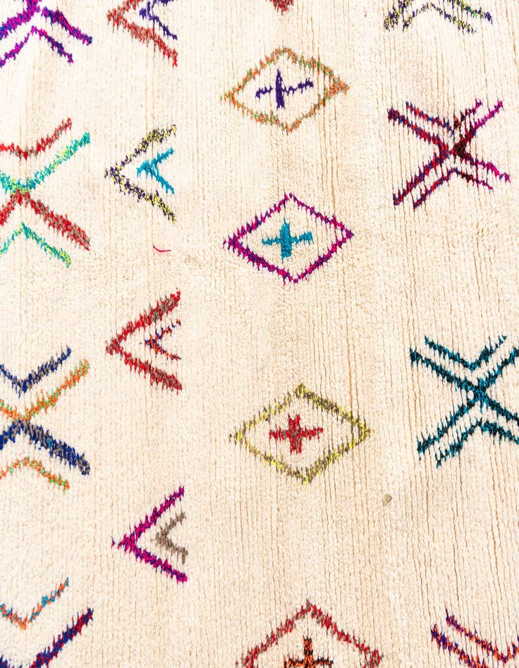 Detail image of  6' 6 x 9' 4  Hand Knotted Moroccan Wool Rug